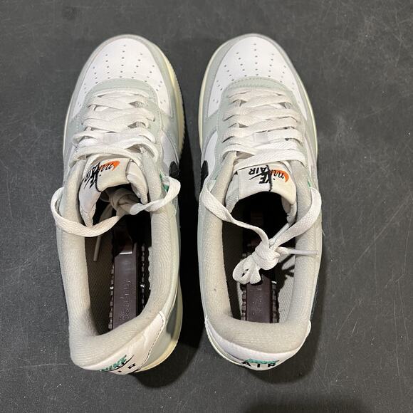 Nike Air Force 1 Low Split Shoes Mens 8.5 Light Silver DZ2522-001 Retro Classic - Picture 10 of 12